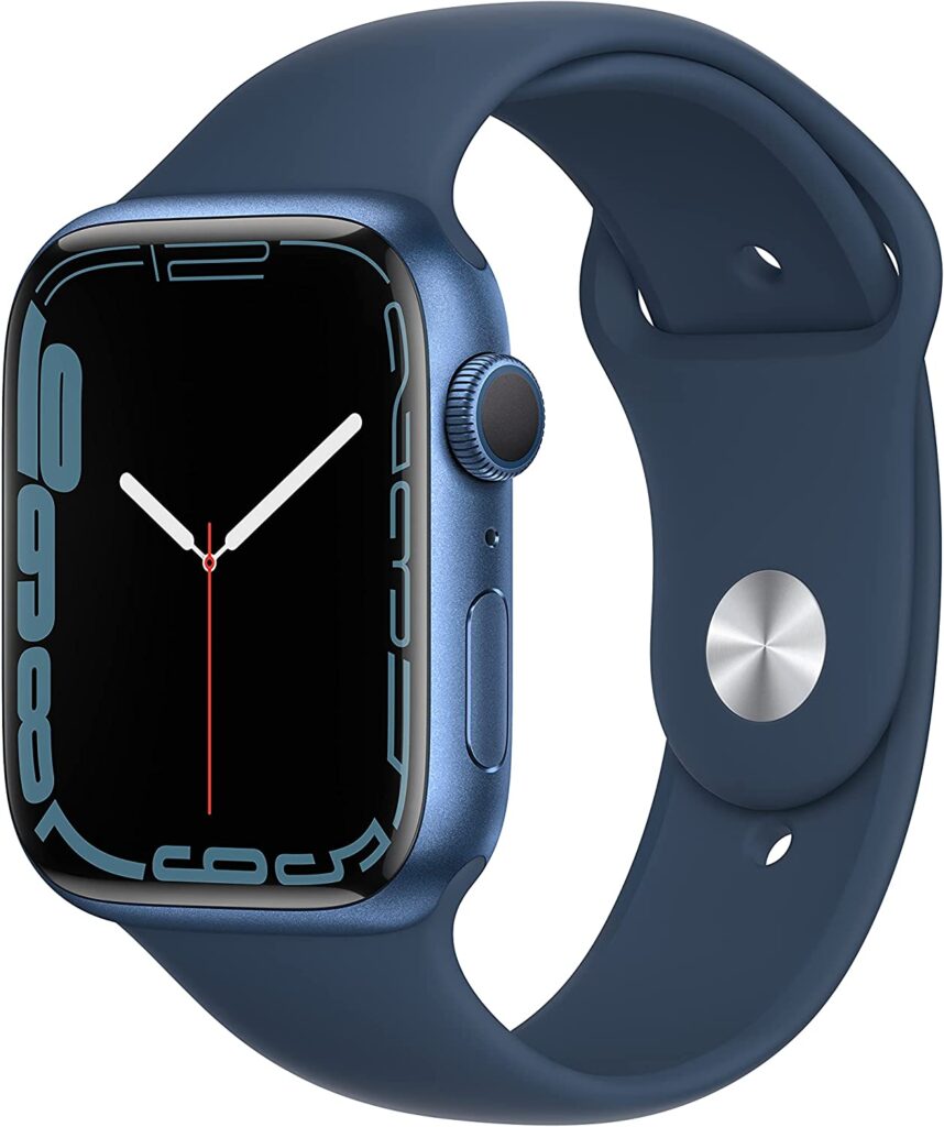 Apple Watch Series 7 GPS 45mm Blue Aluminum Case with Abyss Blue Sport Band
