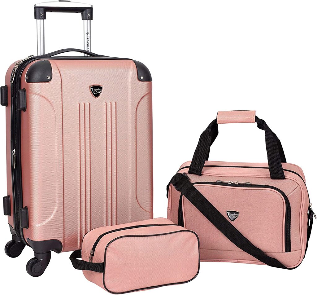 Travelers Club Sky Baggage or luggage consists of bags, cases, and holders which hold a rubberneck's particular papers while the rubberneck is in conveyance.